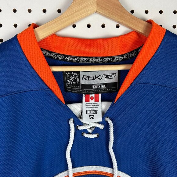 Nick Leddy Islanders Jersey Size 52 CCM NHL Stitched New York Reebok Blue Orange - Picture 6 of 9